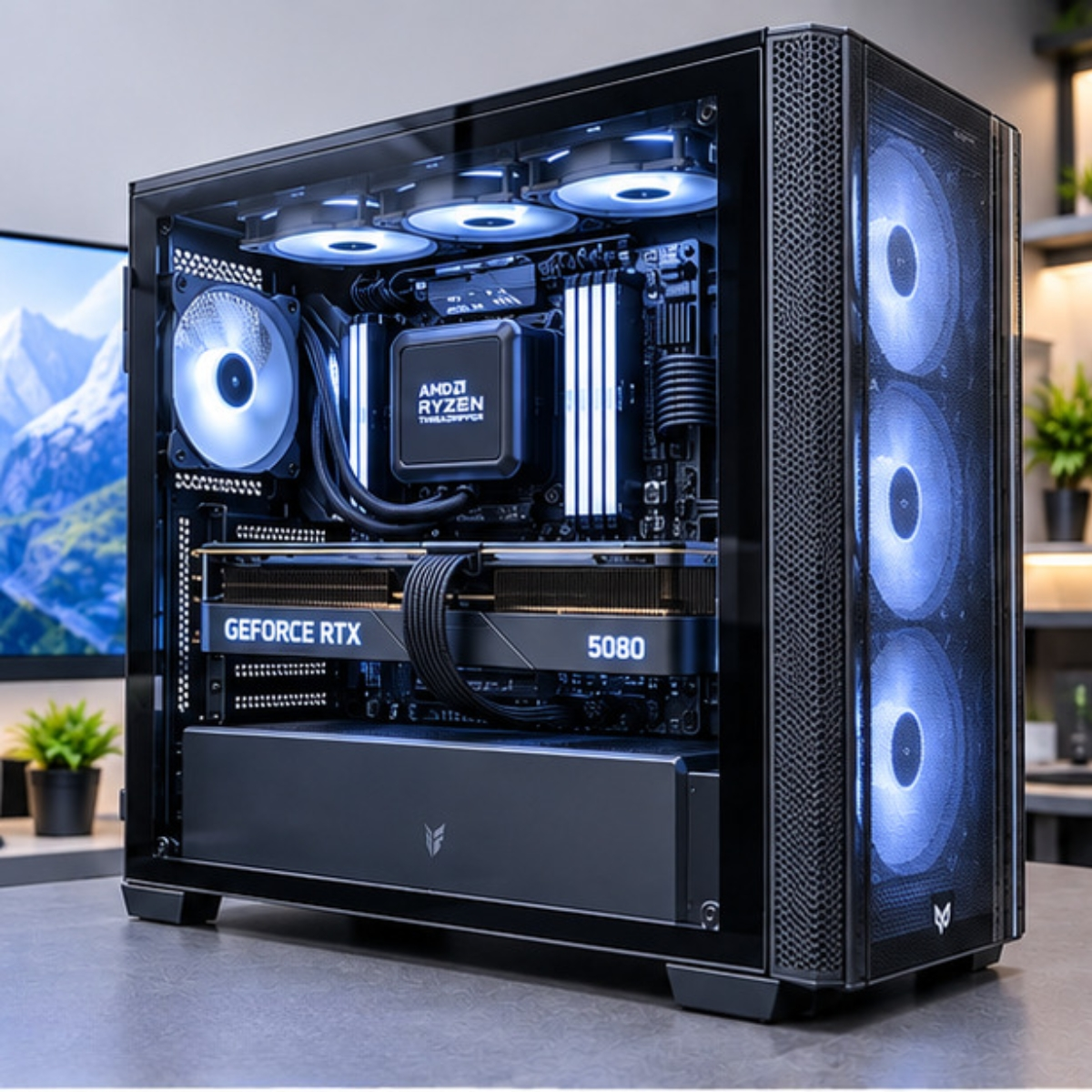 PC AI AMD Ryzen Threadripper 9960X – RAM 64GB DDR5 – RTX 5080 16GB